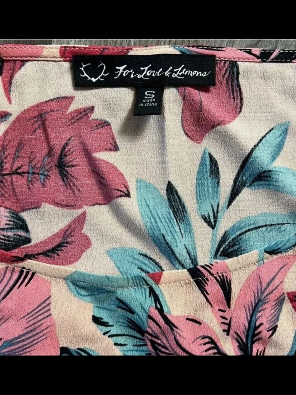 ๐๐ For Love And Lemons Floral Pink Tie-Front Mini Skirt And Top S So Cute! - Picture 5 of 10